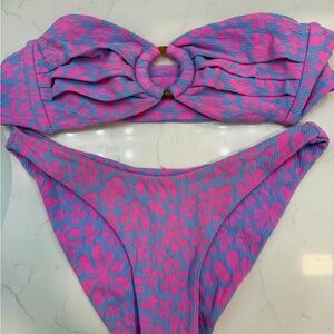 Kulani Kinis Pink and Blue Floral Bikini